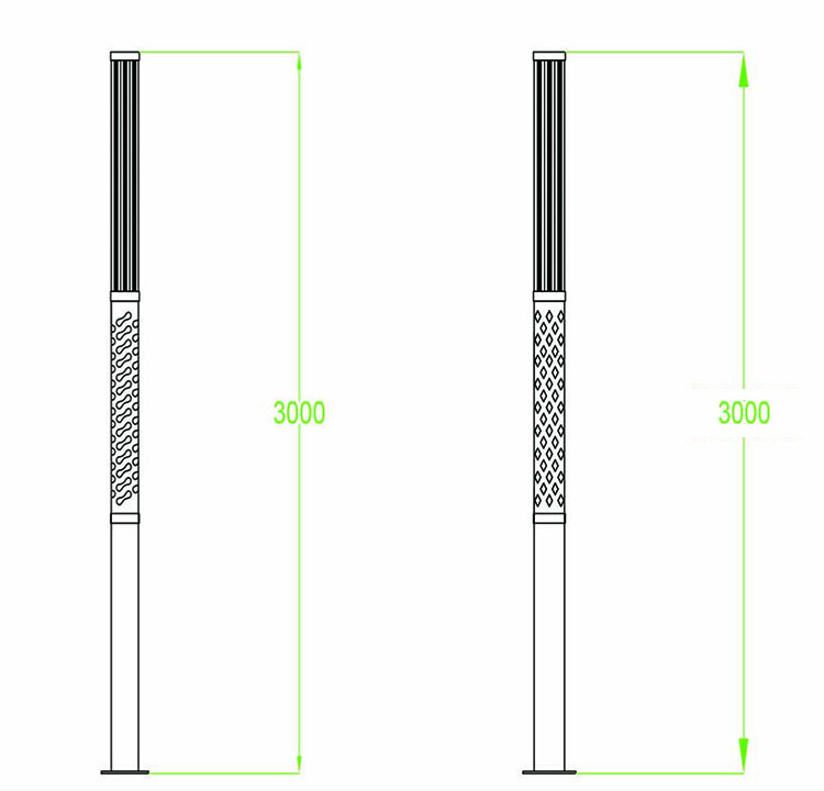 20W LED Lantern Solar Wrap Pole Vertical Solar Light 2FSG039-NEWLIGHT ENERGY