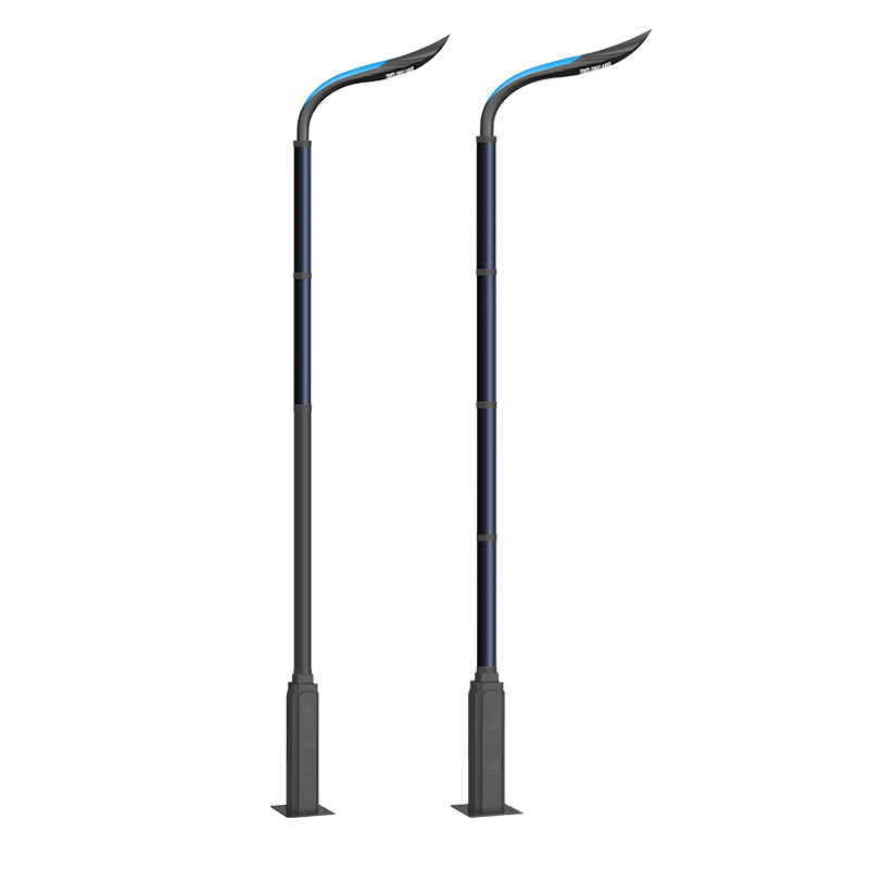 LED Vertical Solar Street Pole With Solar Cylindrical 2FSG118-NEWLIGHT ENERGY