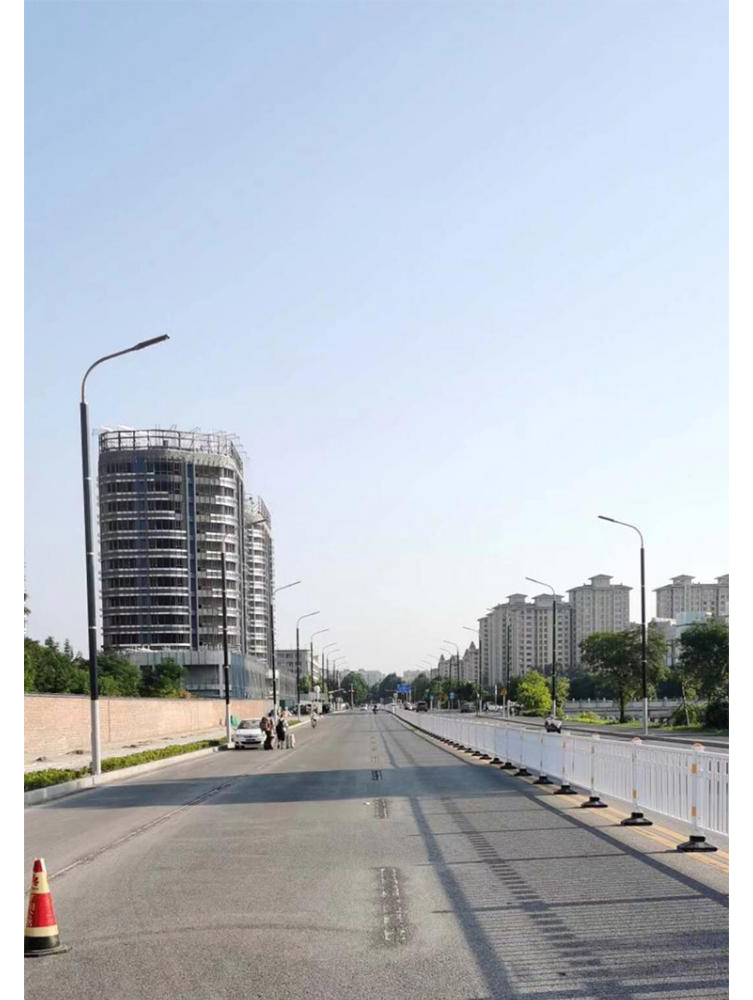 560pcs Project Of Solar Wrap Pole With Flexible Solar Panel On Pole-NEWLIGHT ENERGY