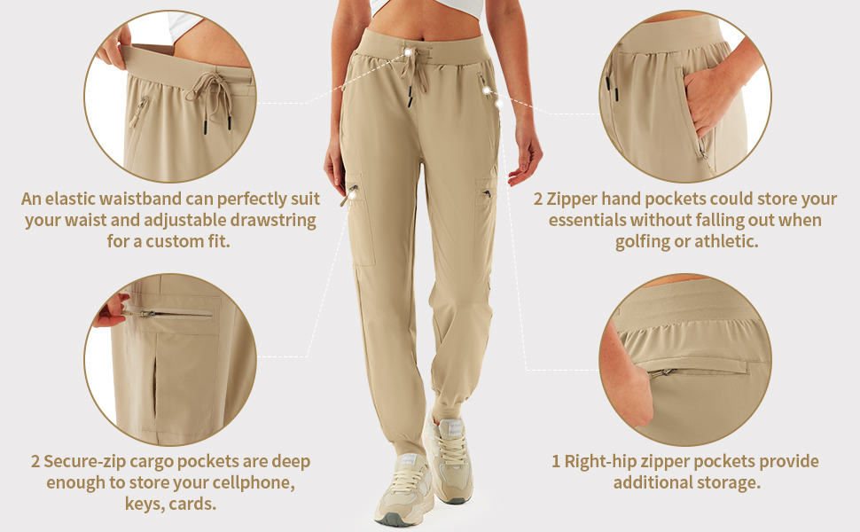 Women's Lightweight Quick Dry Cargo Joggers