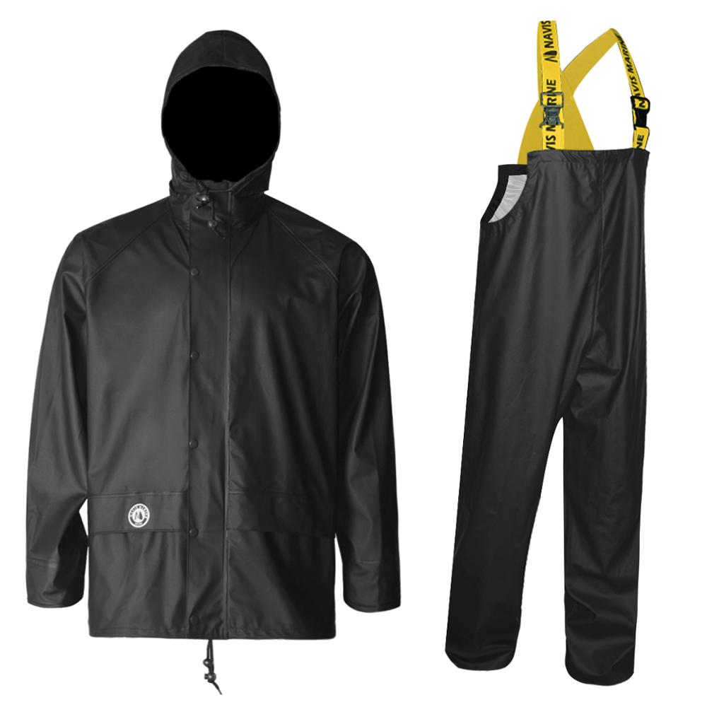 3 pedaços de trabalho pesado workwear impermeável chuva terno jaqueta com calças