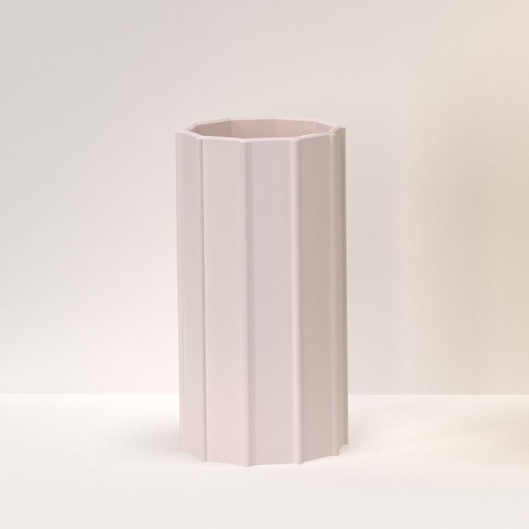 Vaso de porcelana rosa fosco para flor de decoração de casa