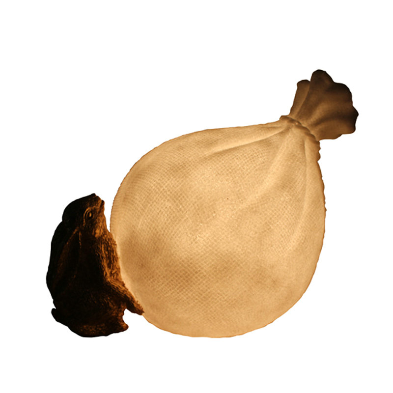 Animal de arenito interno Bonny com lâmpada do saco