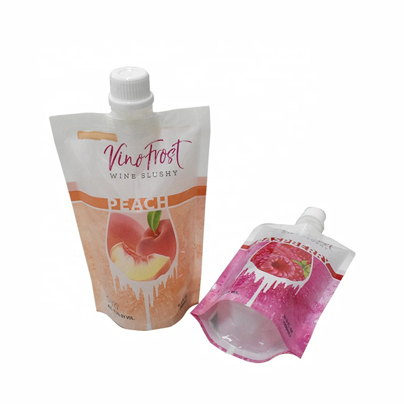Personalizado impresso spout bolsa de líquido plástico ficar de pé saco de bebida com bico