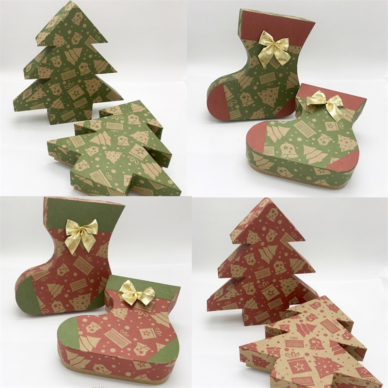Caixas de papel de presente de Natal com tampas