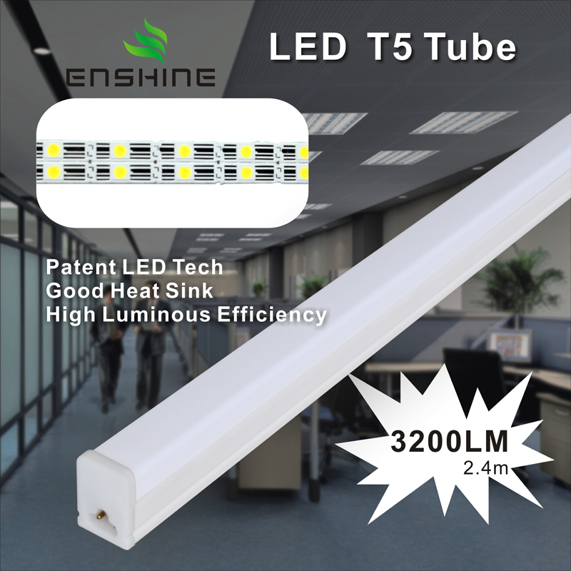 Alta eficiência luminosa T5 Tube PC / Nano / Glass / Al + PC 6-32W YX-T5 LED