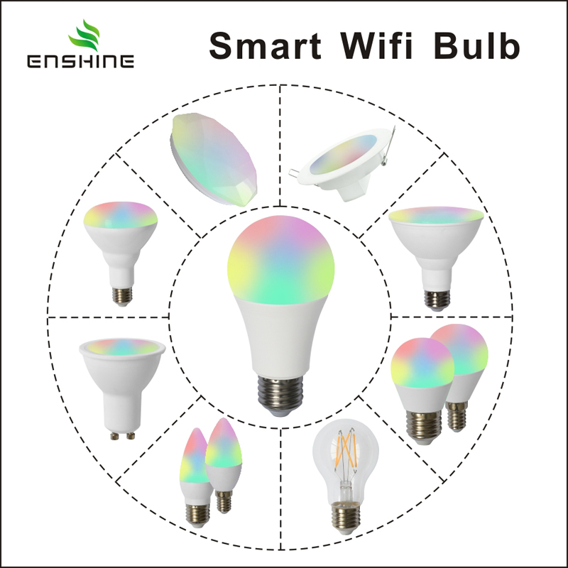 Bulbo de LED Bluetooth inteligente WiFi RGB + CW