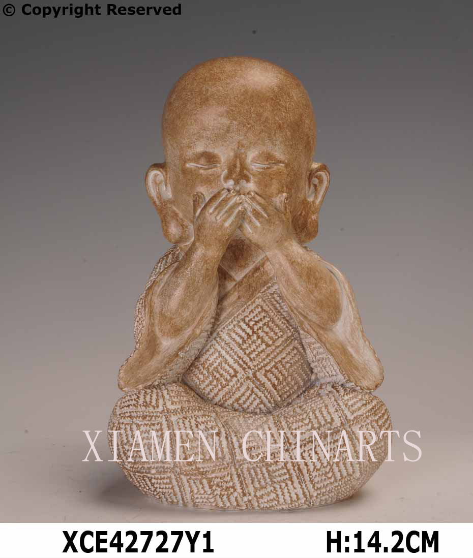 Casa deco-resina buddha criança figurine xce42727y1