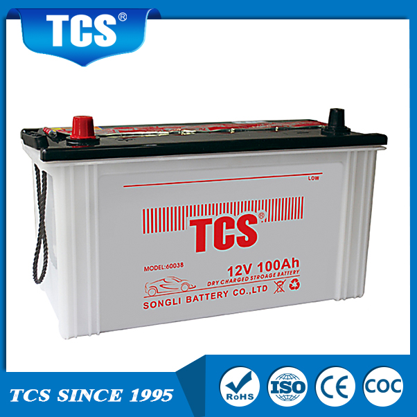 Bateria automotiva do ácido do chumbo carregado a seco seco 60038 TCS Bateria