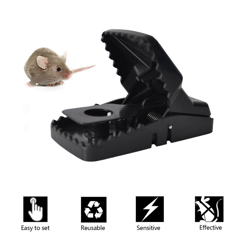 Reutilizável Plástico Controle de Roedor Rápido Conjunto Rápido Snap Mouse Rat Killer Trap