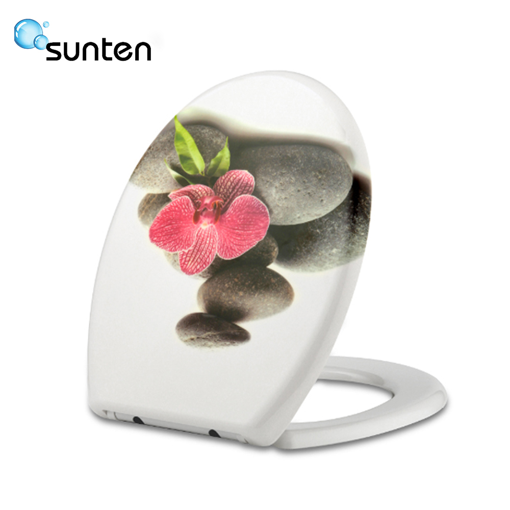 Capas impressas do assento do toalete da flor de Sunten