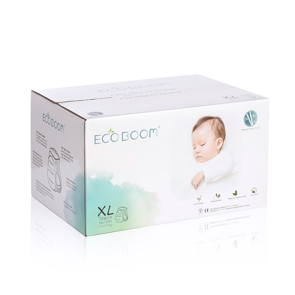 Eco boom bambu treinamento bebê fralda calças biodegradável tamanho xl