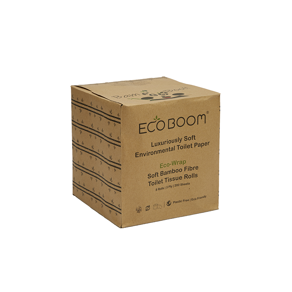 Papel higiênico de bambu de boom eco
