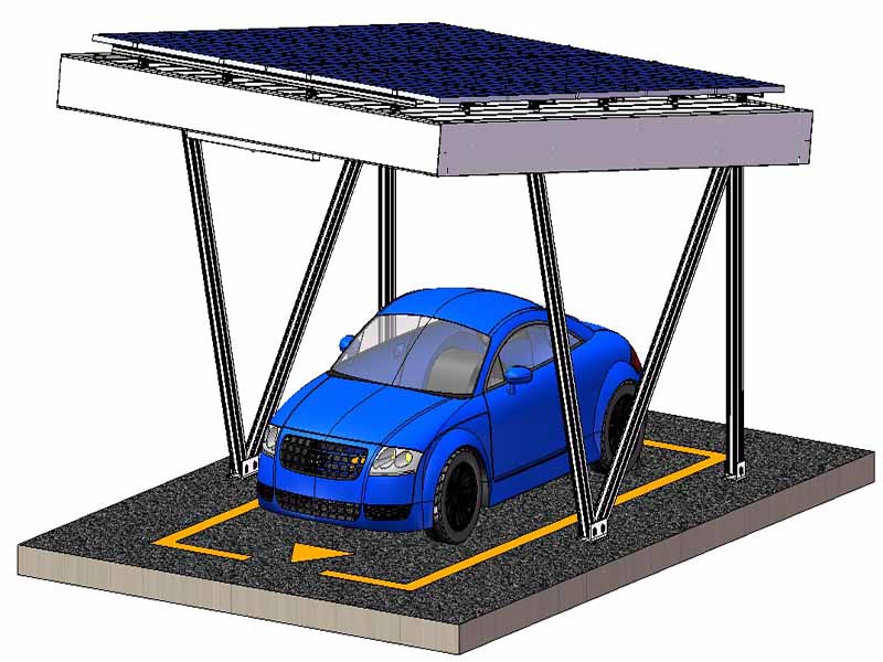 Sistema de montagem da garagem solar impermeável do tipo N