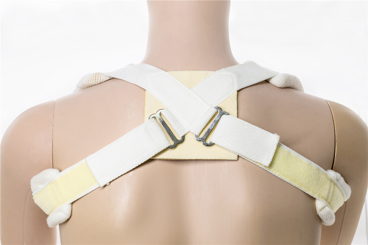 Corte de fratura de clavícula ou figura 8 correias de corretor de postura para colar de garganta quebrada