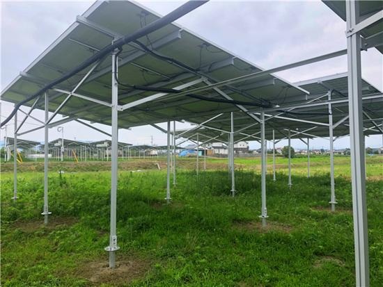 Estrutura de montagem de fazenda solar