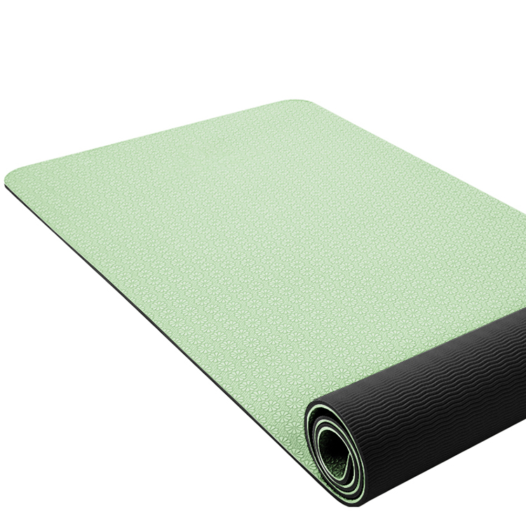 Imprimir Design Personalizado TPE Material Double Color Yoga Mat Roll