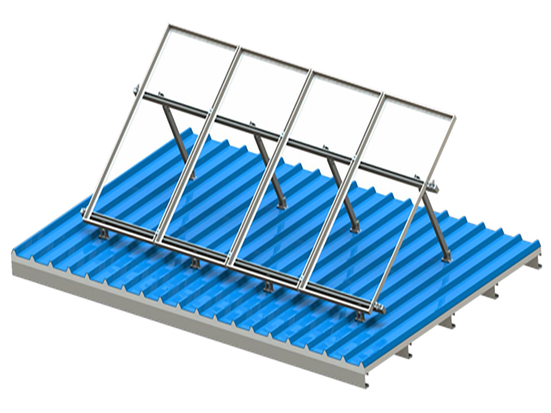 Kit ajustável de inclinação para sistema de montagem de telhado de metal plano