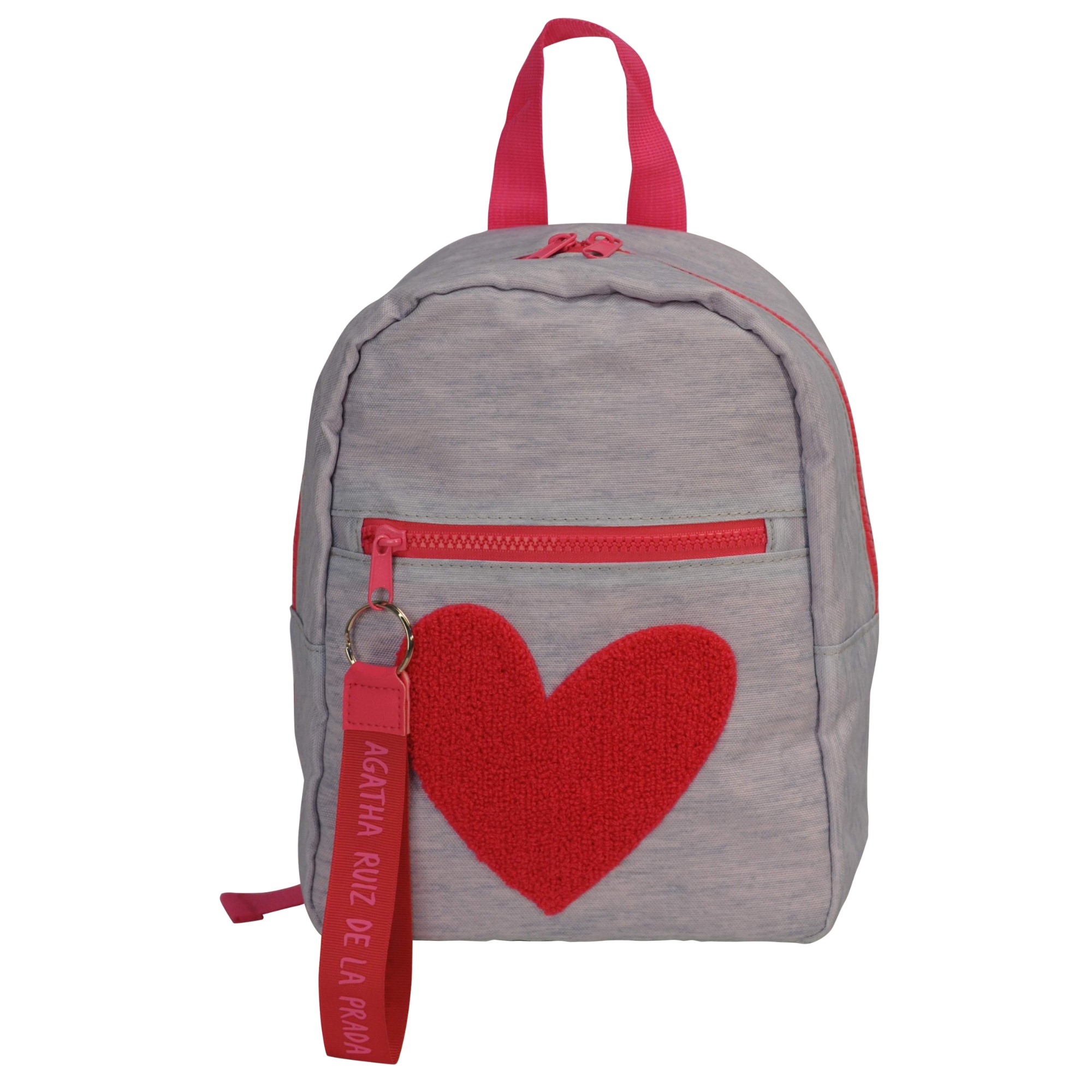 Mini mochila de OEM Bolsa de nylon da bolsa da faculdade |Daypack com bordado em forma de coração