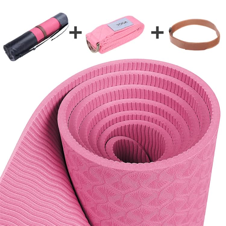 Alta Qualidade Durável Preço Barato Pink TPE Yoga Mat Roll