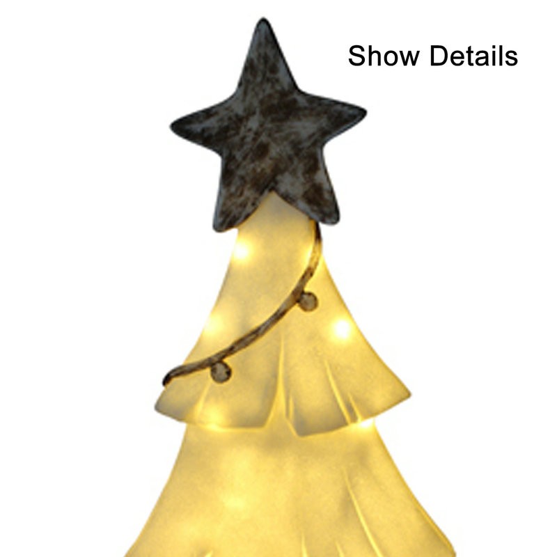 Lâmpadas de arenito A árvore leve com estrela superior para o Natal