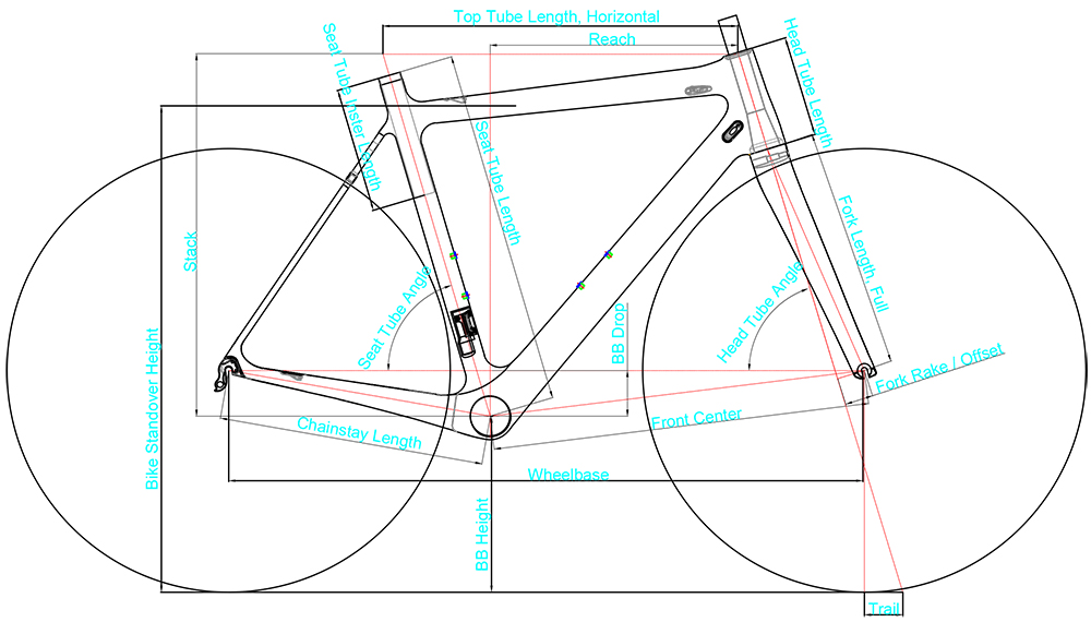 Quadro de freio de aro de bicicleta de estrada de carbono ORNAN R602-C