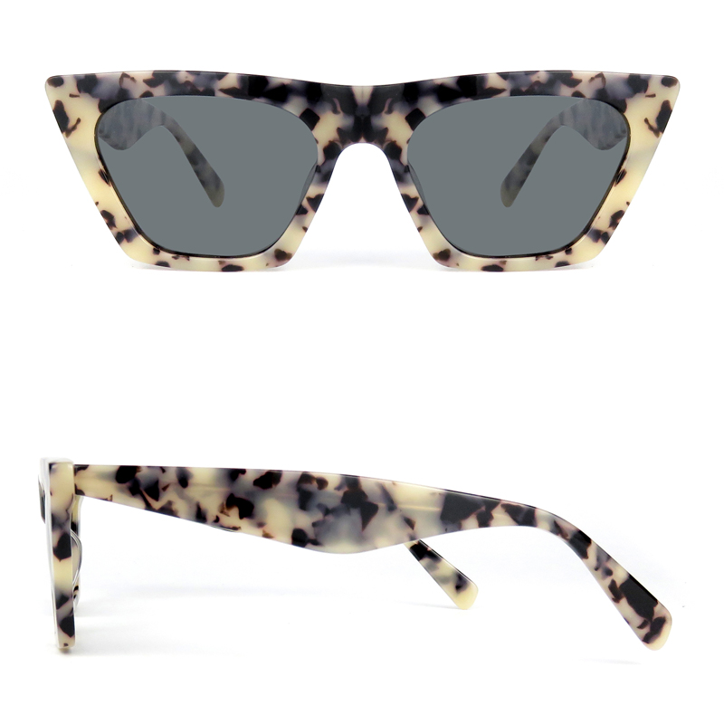 Acetato polarizado feminino olho de gato óculos de sol retro vintage cateye óculos de sol moda marca designer colorido ce