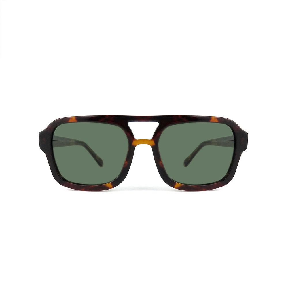 Moda luxo 2022 acetato óculos de sol tartaruga cor quadrado aviação óculos de sol com lentes de náilon verde tac lente polarizada