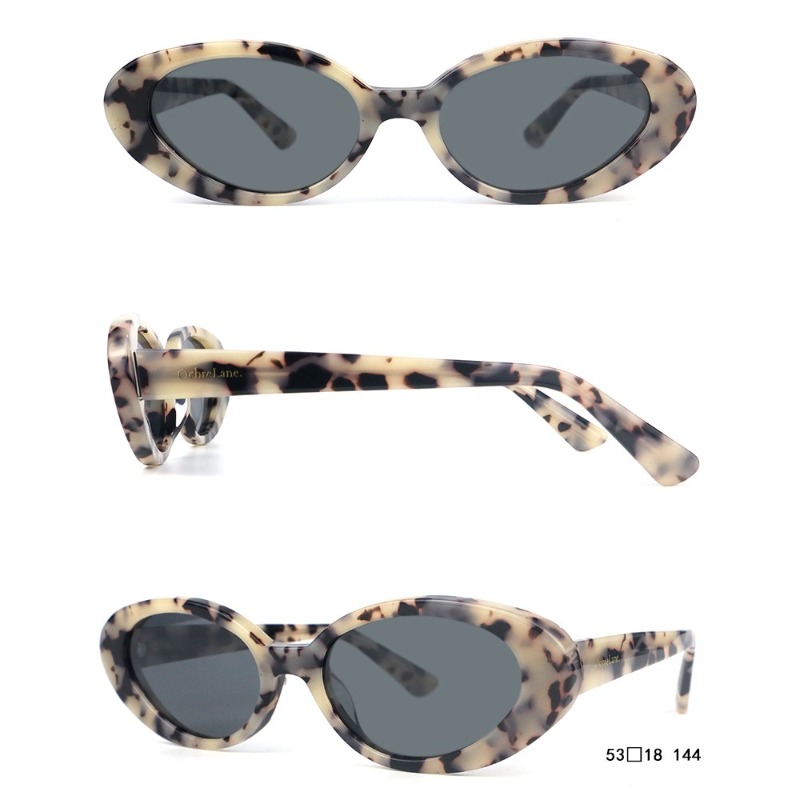 2022 novo oval retro tons senhora moda óculos de sol alta moda acetato das mulheres óculos de sol preto lentes polarizadas