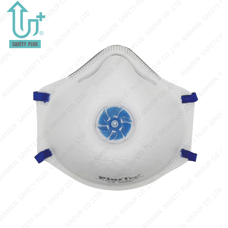 Cabeça de alta qualidade usando máscara protetora contra poeira em forma de copo de classificação de filtro FFP1 Nr com válvula