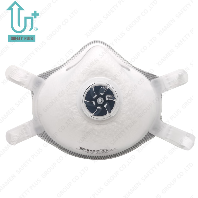 Tipo de copo descartável FFP3 Nr D grau de filtro de proteção para adultos com respirador de poeira ajustável
