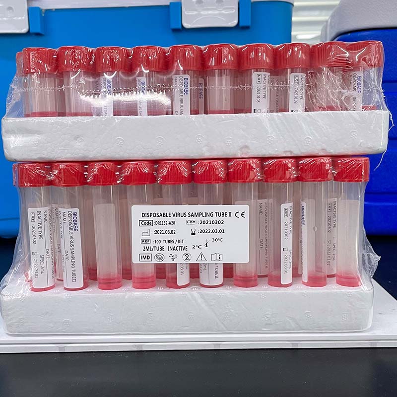 Kit descartável de tubo de amostragem de vírus