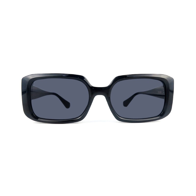 2022 chegam novas atacado tons quadro óculos de sol feminino designer logotipo personalizado moda óculos de sol grande retângulo plástico preto