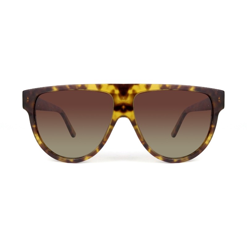 Nova tendência da moda logotipo personalizado óculos de sol de acetato de aviador de grandes dimensões de luxo 2022
