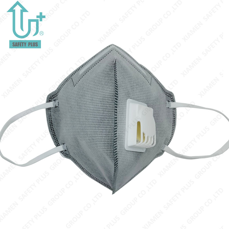 Respirador protetor facial dobrável com classificação de filtro KN95 de clipe de nariz ajustável