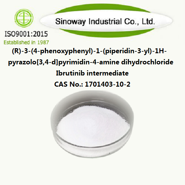 Dicloridrato de (R)-3-(4-fenoxifenil)-1-(piperidin-3-il)-1H-pirazolo[3,4-d]pirimidin-4-amina Intermediário de ibrutinibe 1701403-10-2