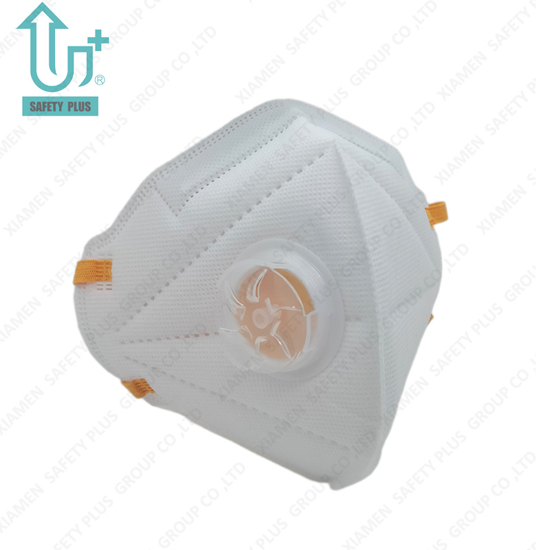 Máscara anti-pó descartável de proteção avançada para adultos FFP2 Nr D com classificação de filtro PPE com válvula PP soldada Máscara contra poeira