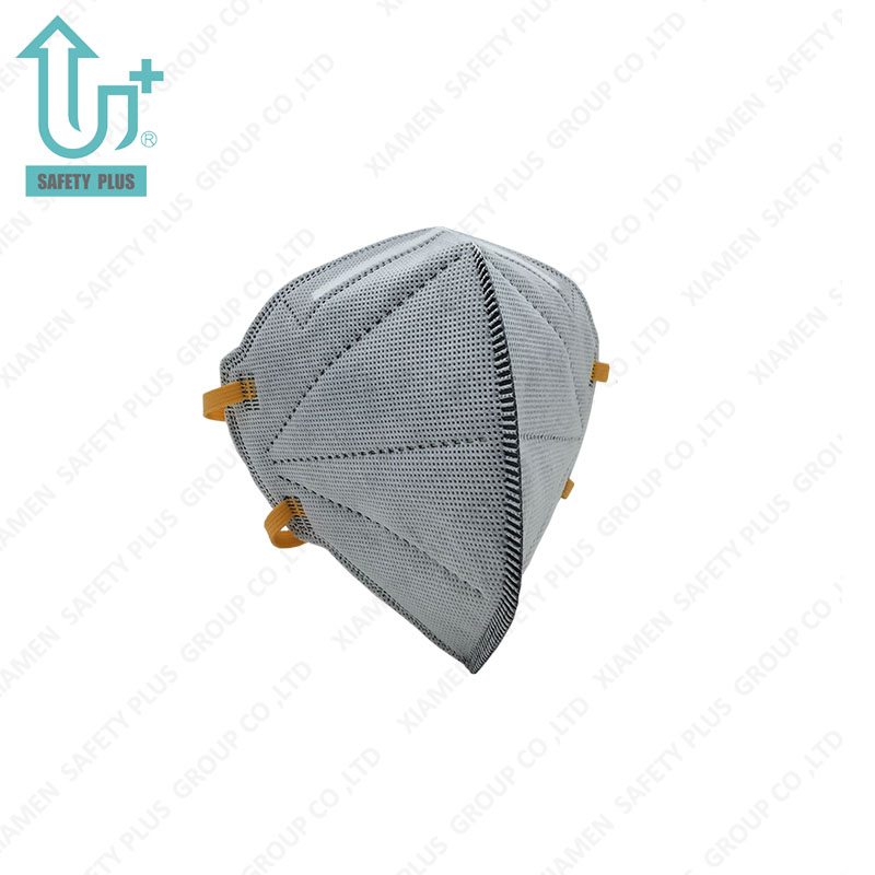Dolomite-Tested En149 FFP2 Nr D Filtration Dobrável Respirador de máscara protetora contra poeira com máscara de segurança de carbono ativo