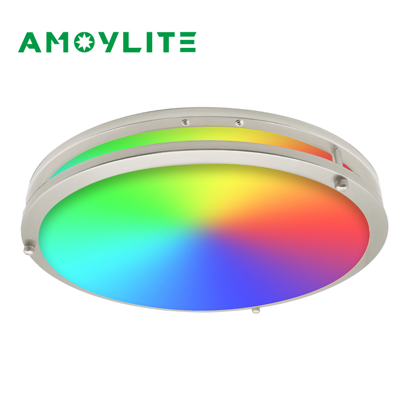 Luz de teto LED de anel duplo ultrafino inteligente WIFI Tuya