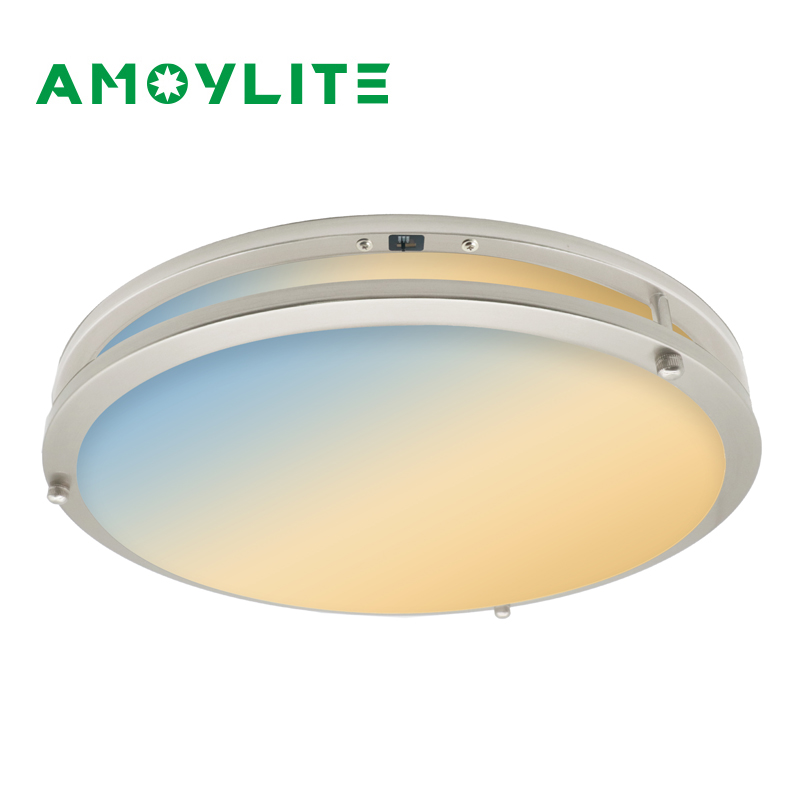 Luz de teto LED de anel duplo ultrafino selecionável 3CCT