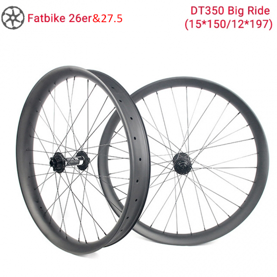 Rodas de carbono Lightcarbon 26er e 27.5 Fatbike DT350 Rodas de carbono para bicicleta de neve Big Ride