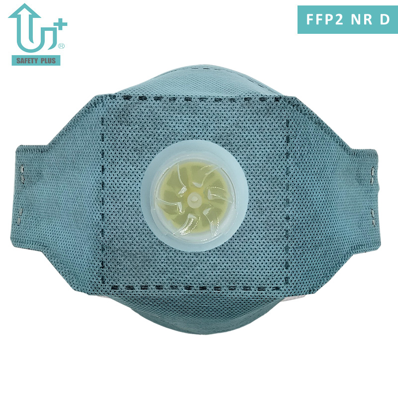Almofadas de nariz de PU FFP2 Nrd grau de filtro dobrável adulto antipartículas com respirador protetor de carvão ativado