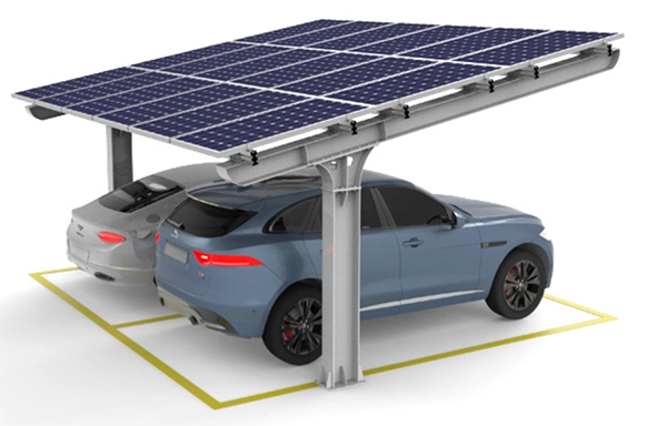 Fornecedor de estruturas de garagem para cobertura de estacionamento de painel solar no atacado