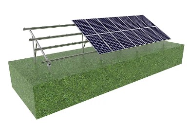 Sistema de energia solar para montagem em telhado de grade