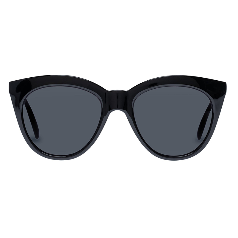 Óculos de sol modernos com design em formato cateye em preto-5352