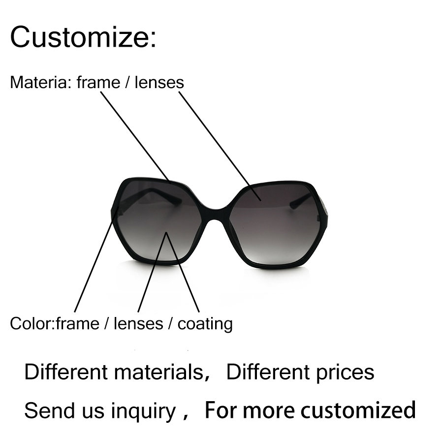 2023 óculos de sol de moda oversize de alta qualidade óculos de sol femininos logotipo personalizado óculos de sol de alta definição