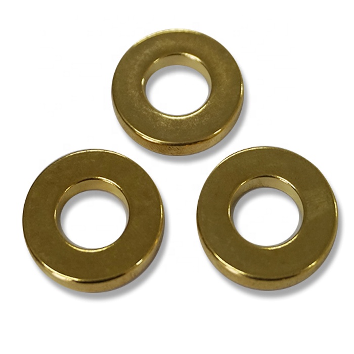 Ímãs pequenos do anel do revestimento dourado super forte N42 do diâmetro 11mm