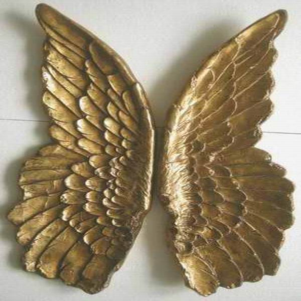 decoração de casa arte de parede caixa de sombra 3D resina asas de anjo 21549G