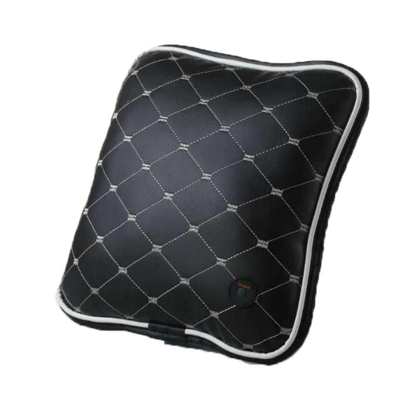 Travesseiro de massagem de suporte de cintura portátil para carro Shiatsu de vibração recarregável sem fio com cabo USB