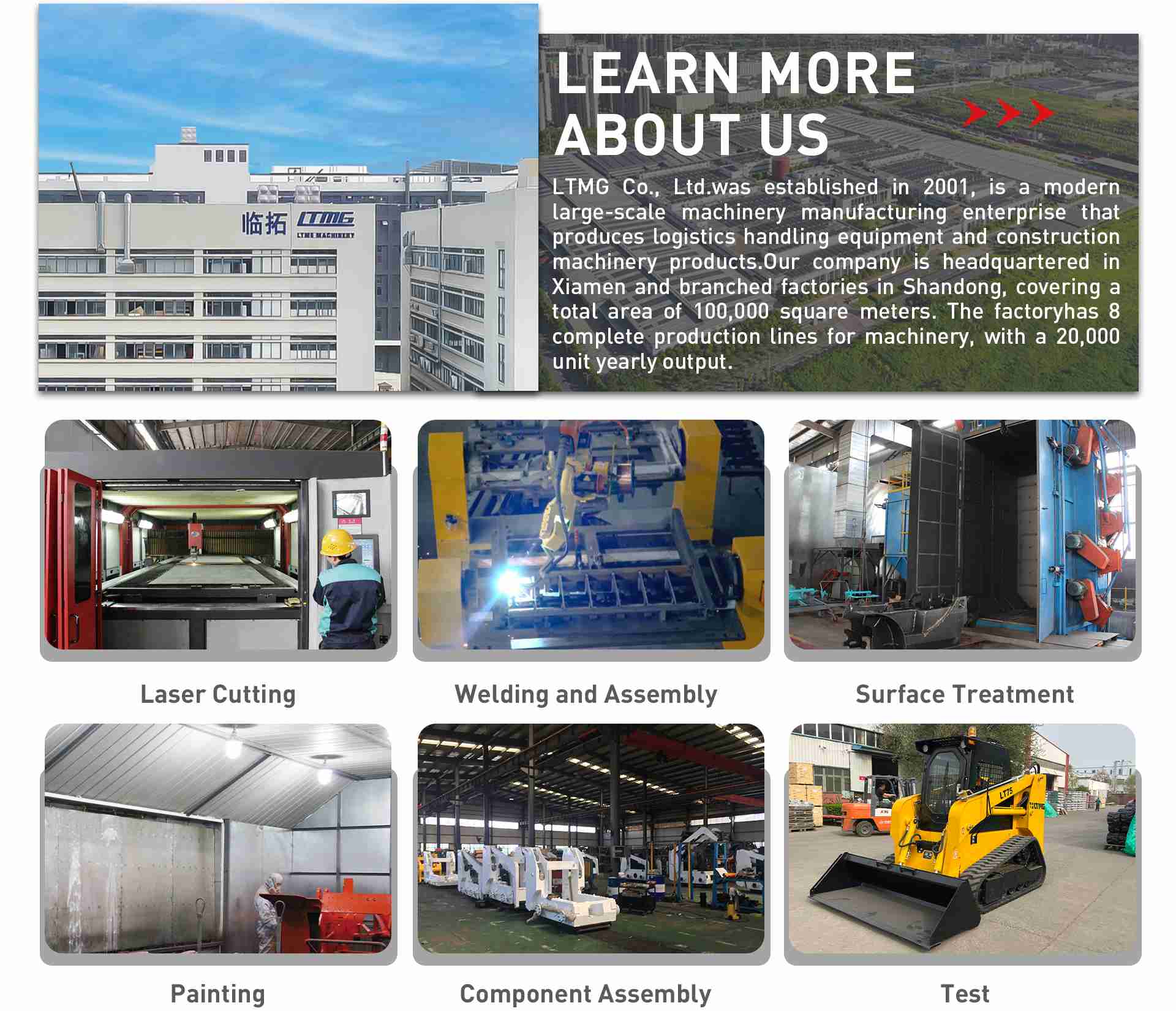 1100KG wheel skid steer loader factory